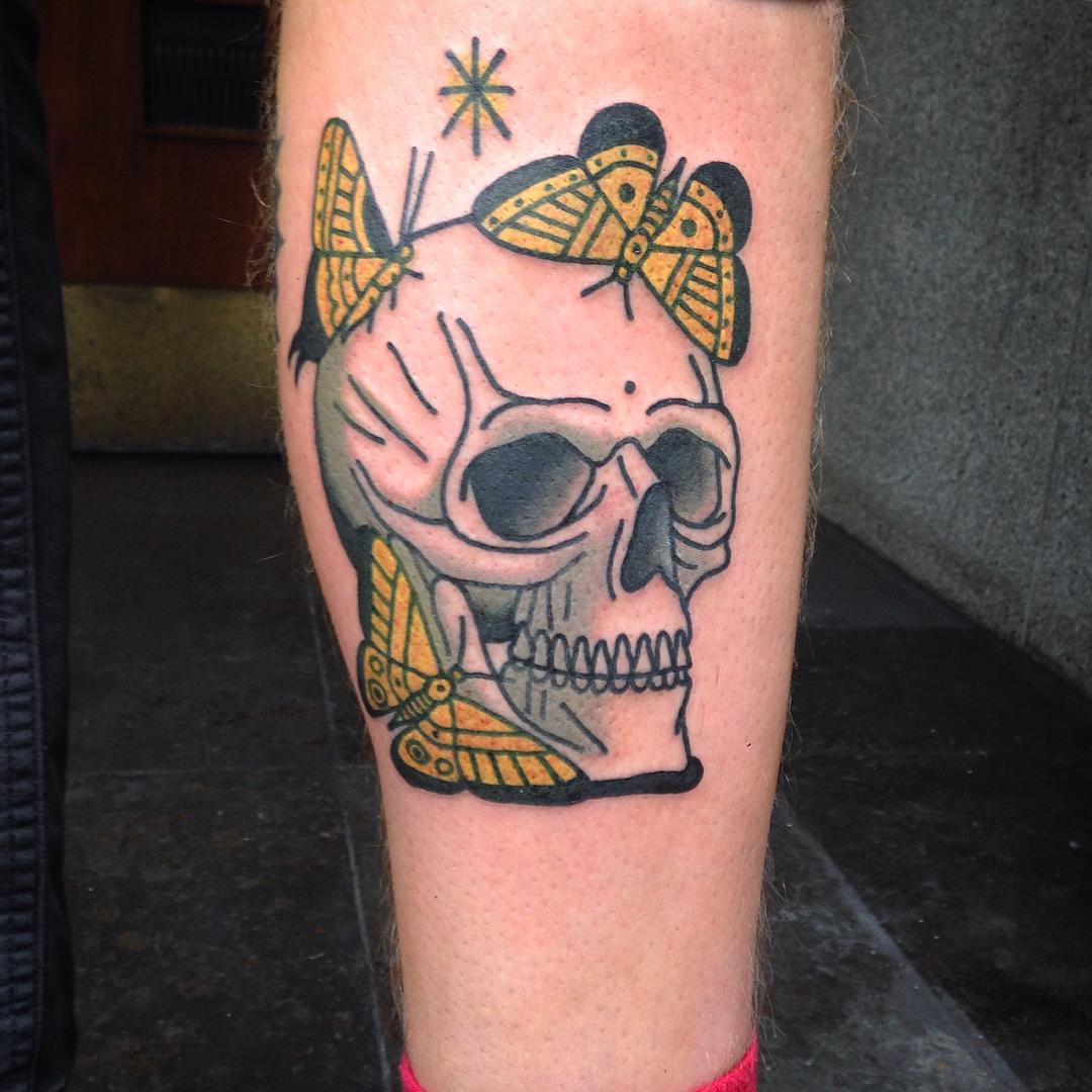 Butterfly Skull Tattoo