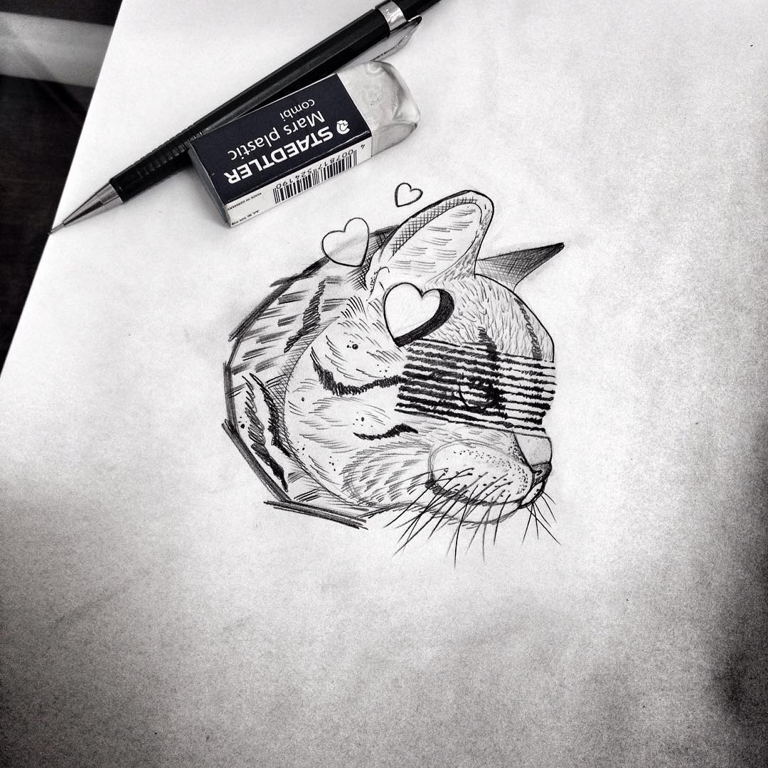 Cat Tattoo Design