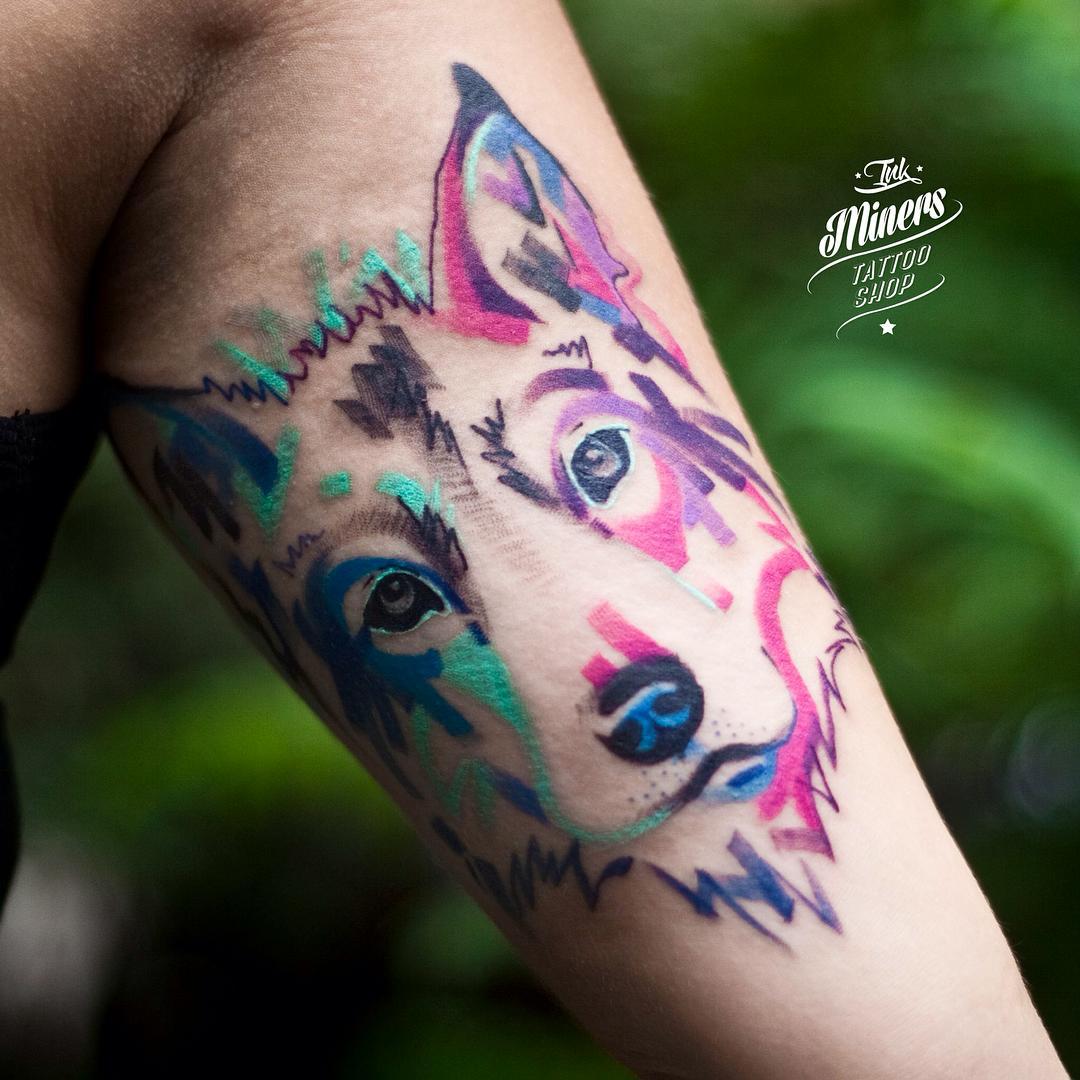 Dog Face Tattoo