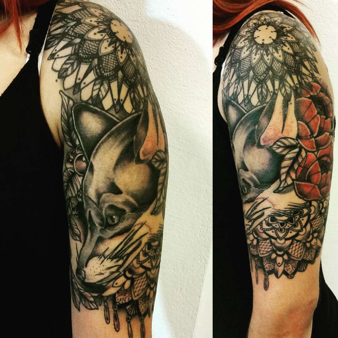 Fox Shoulder Tattoo