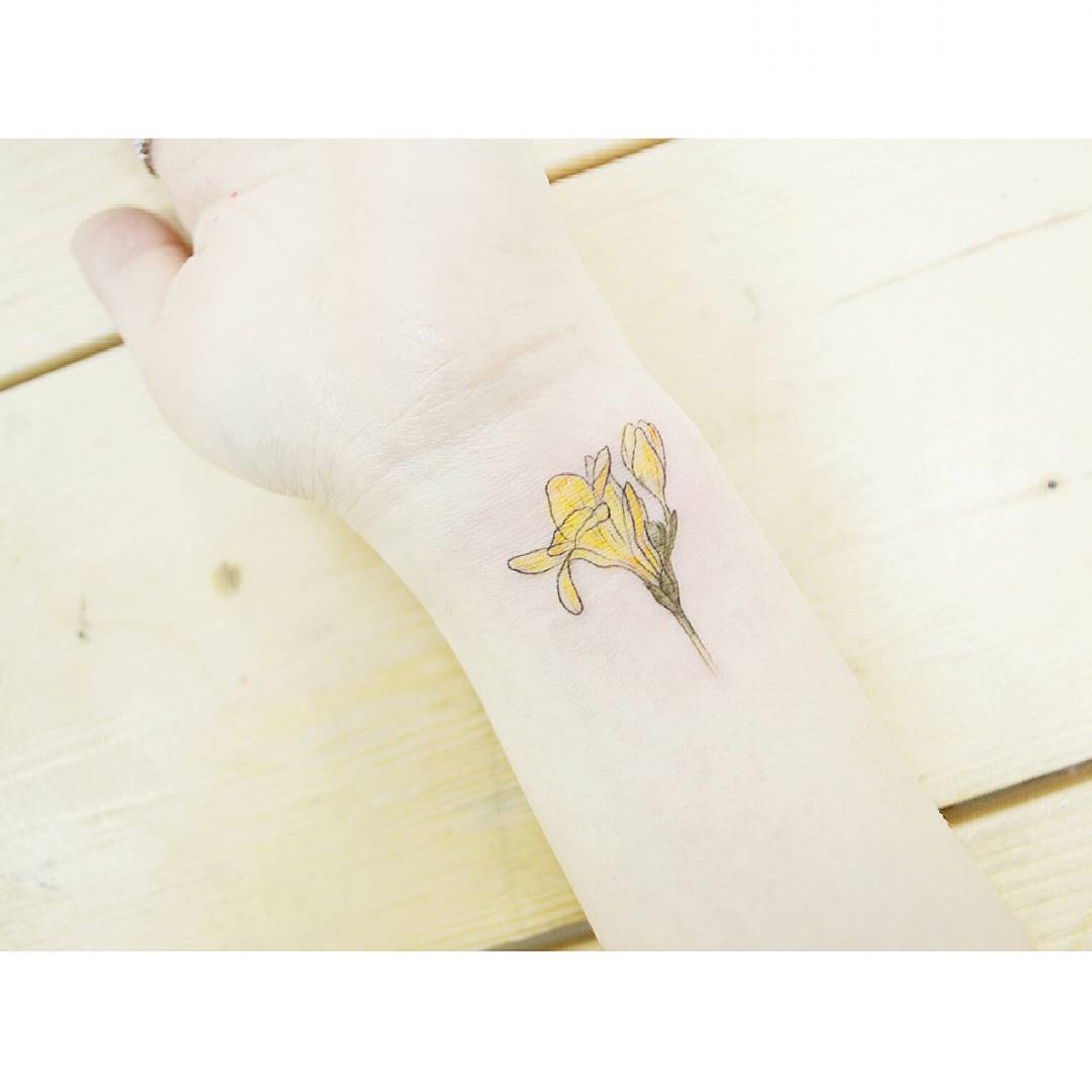 Freesia Flower Tattoo