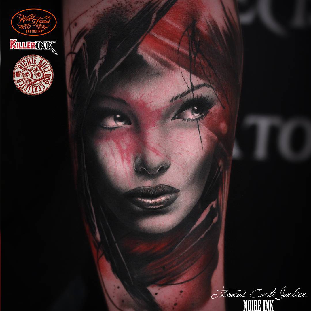 Girl Face Tattoo