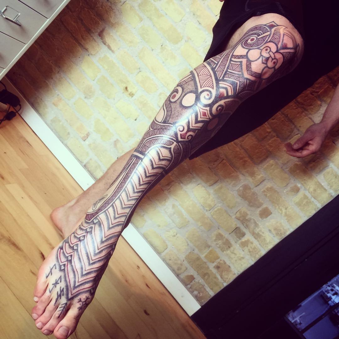 Godmask Leg Armor Tattoo