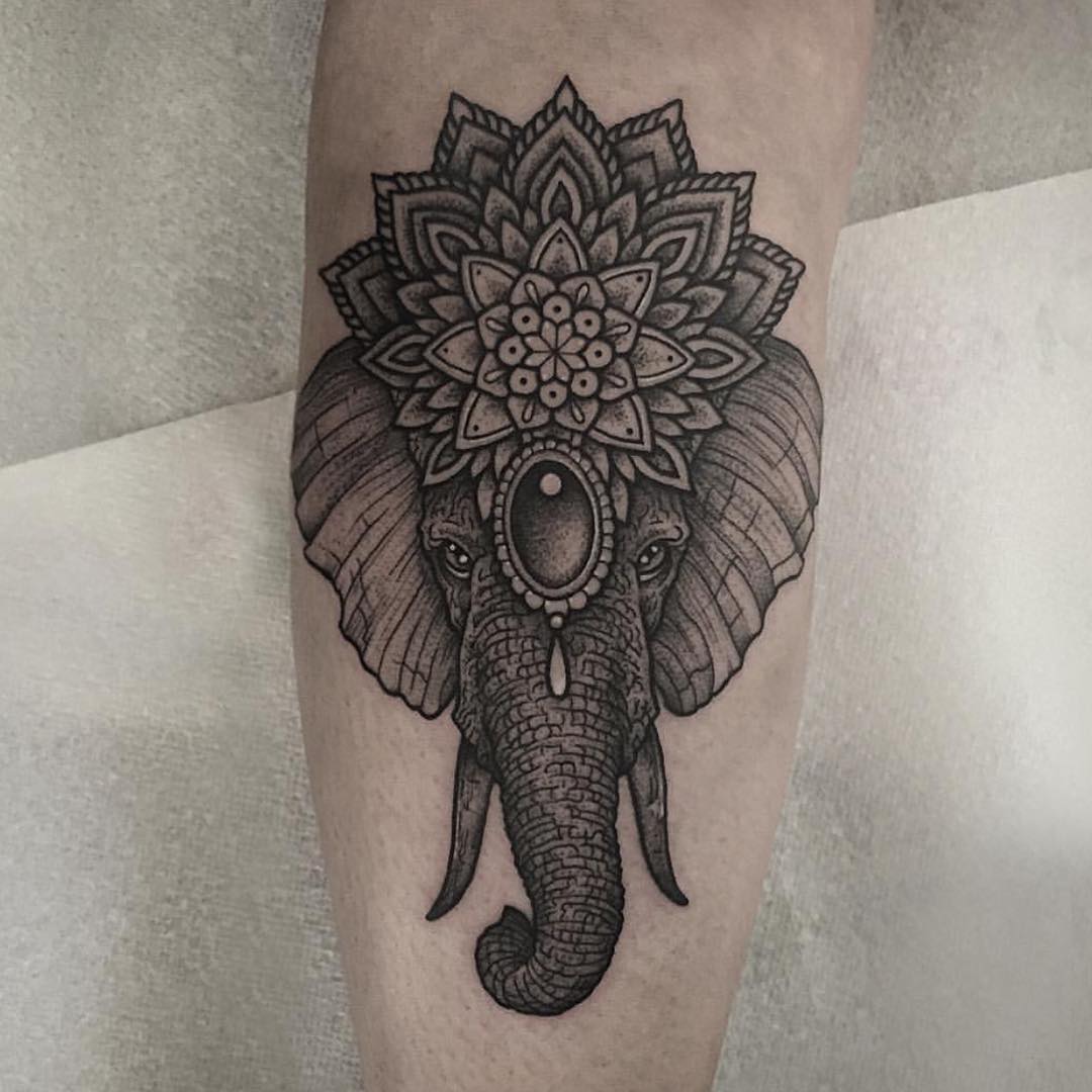 Hindu Elephant Tattoo