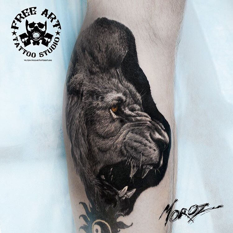 Lion Face Tattoo