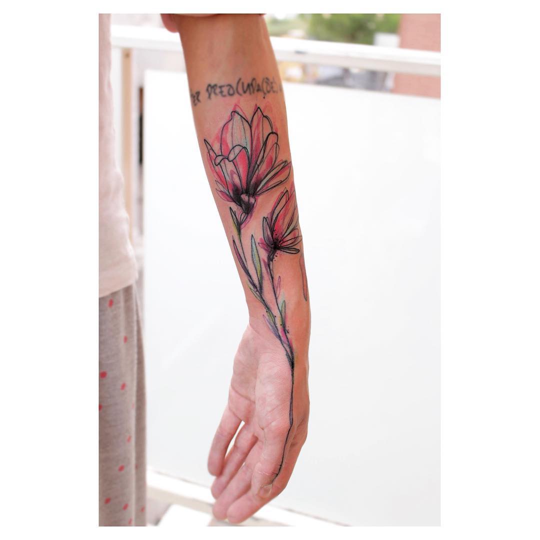 Magnolia Flower Tattoo