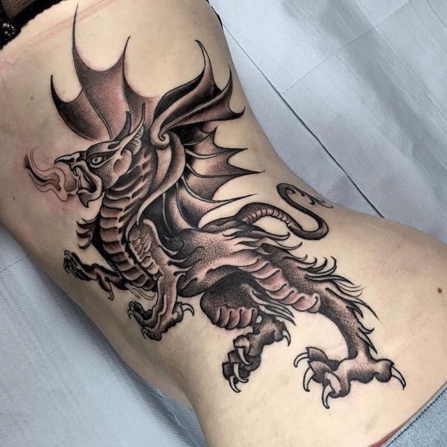 Medieval Dragon Tattoo