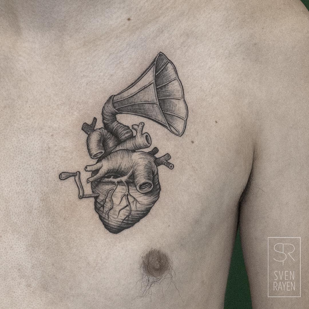 Music Heart Tattoo