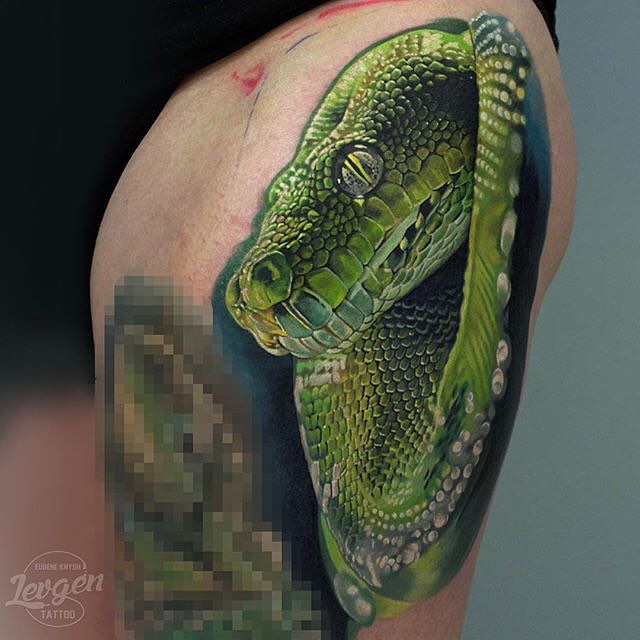 Realistic Snake Tattoo