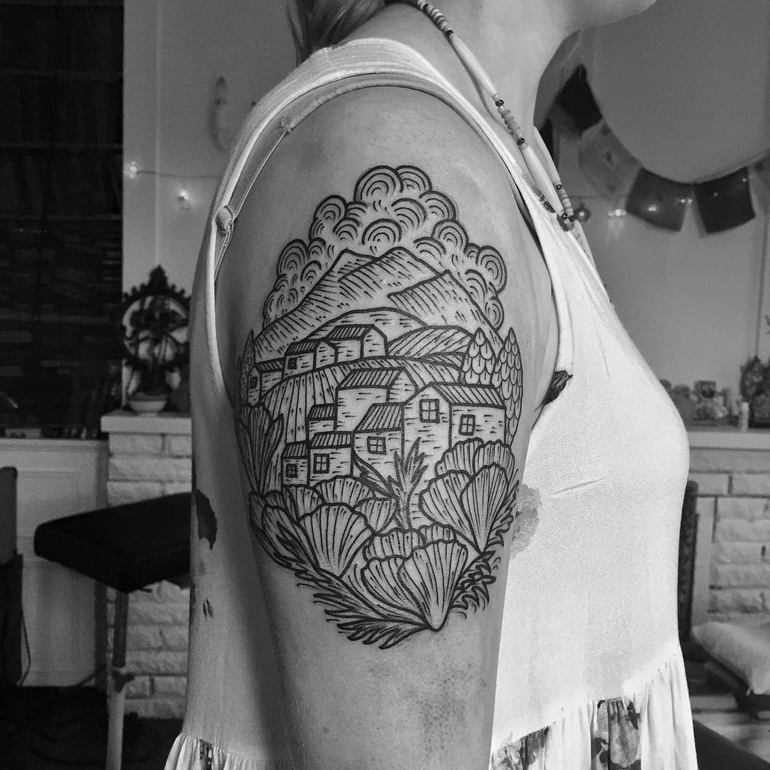 skeleton-on-shoulder-dotwork-tattoo-best-tattoo-ideas-gallery