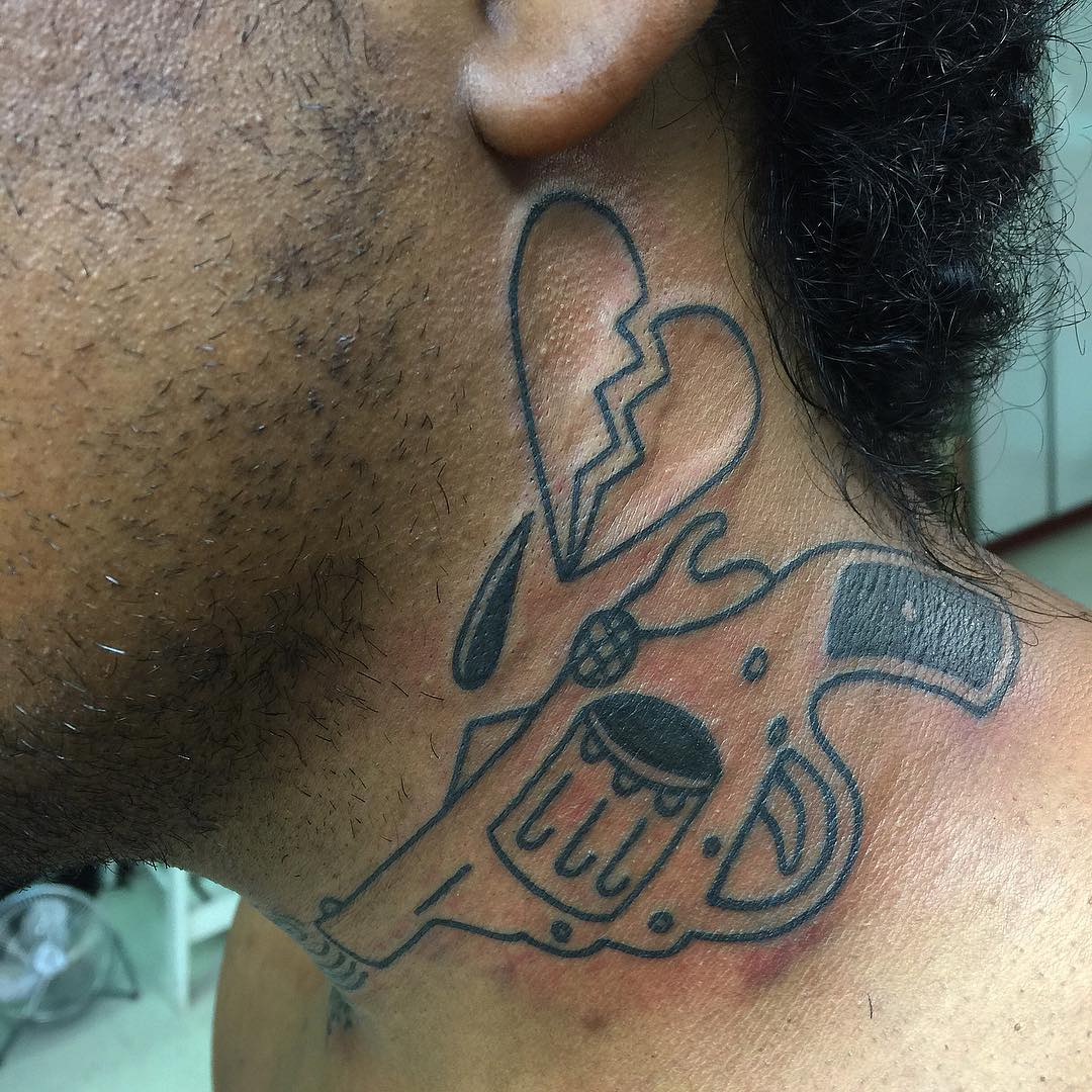 Simple Neck Tattoo