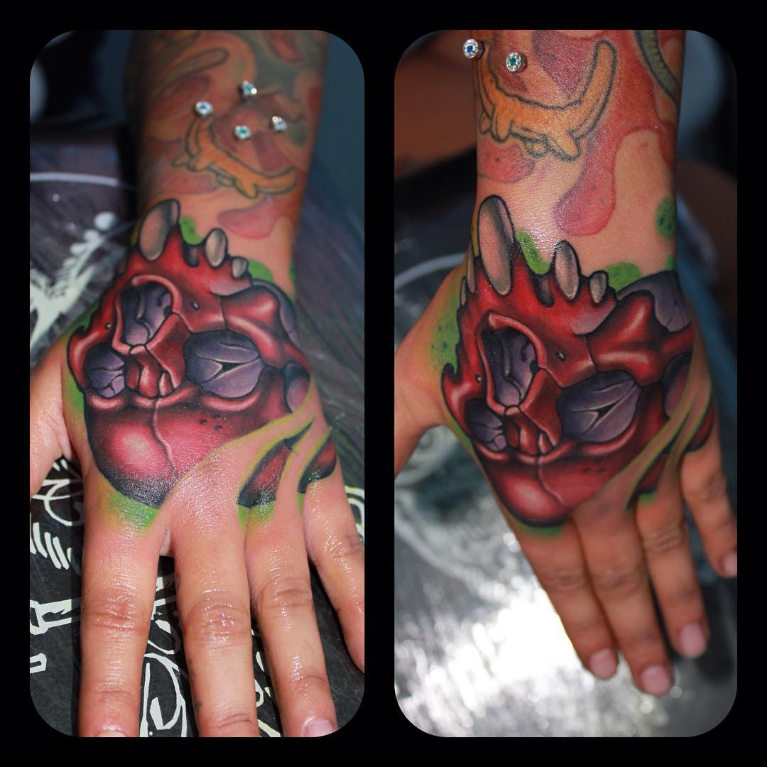 Skull Tattoo on Hand