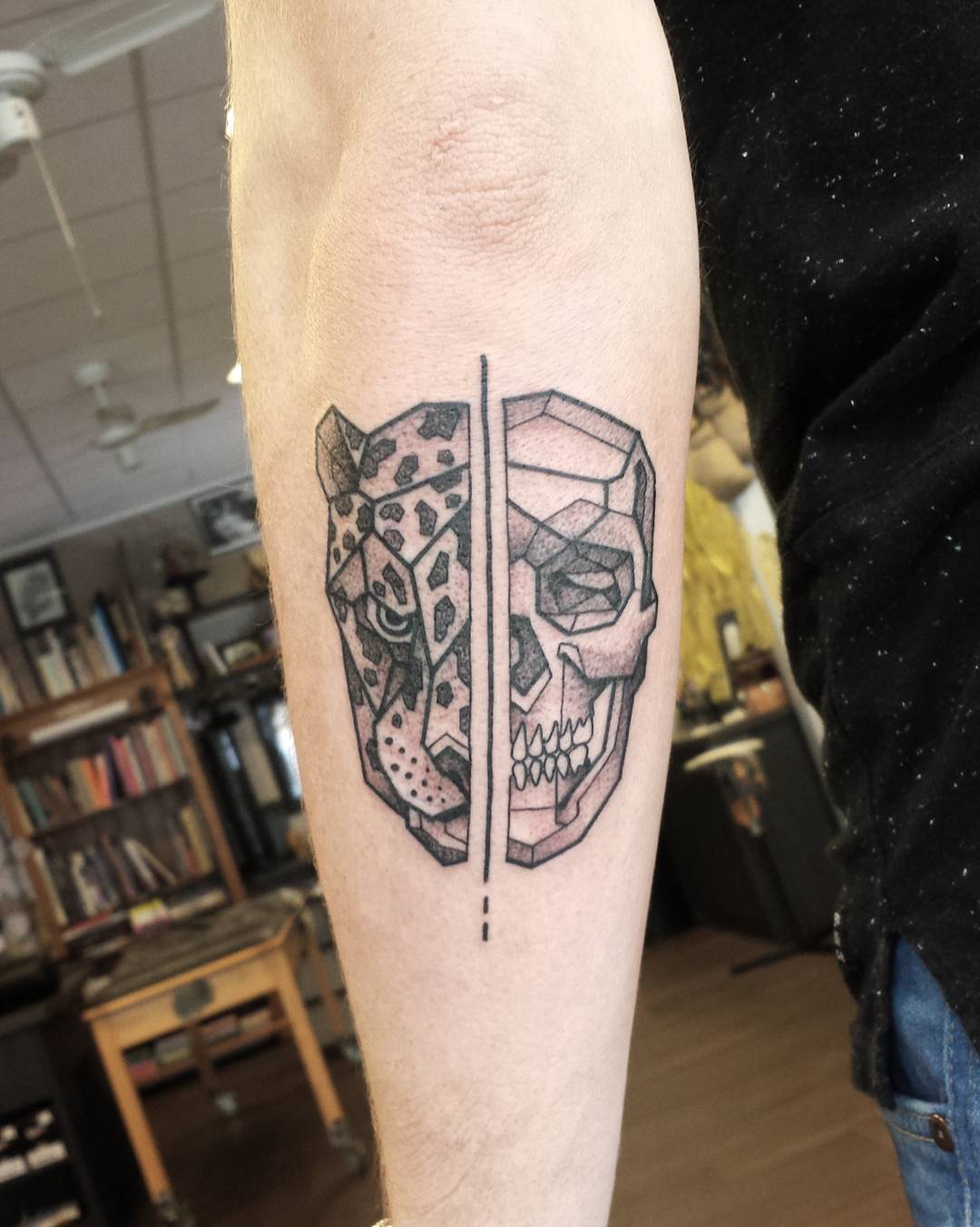 Skull and Leopard Tattoo