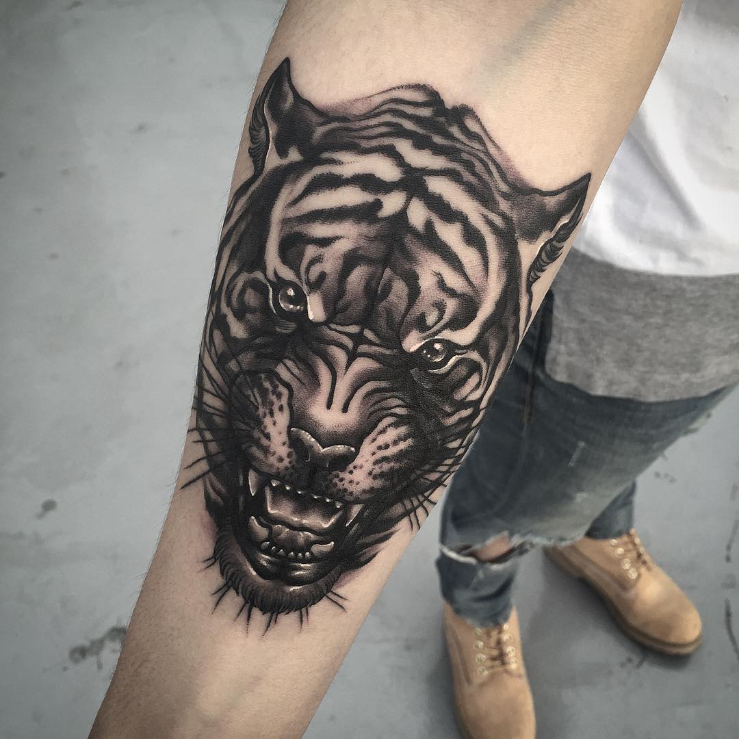 Tiger Face Tattoo