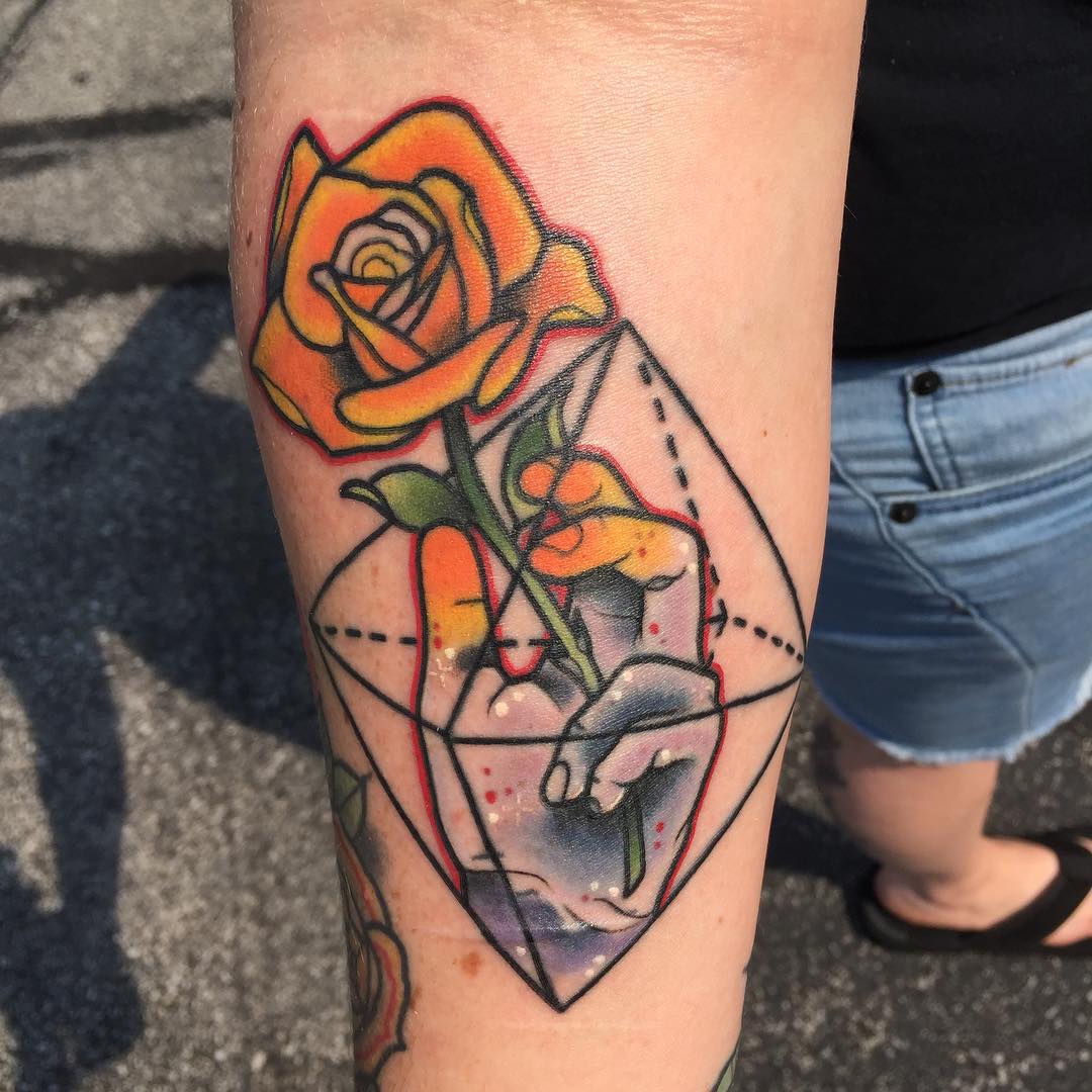 Yellow Rose Tattoo