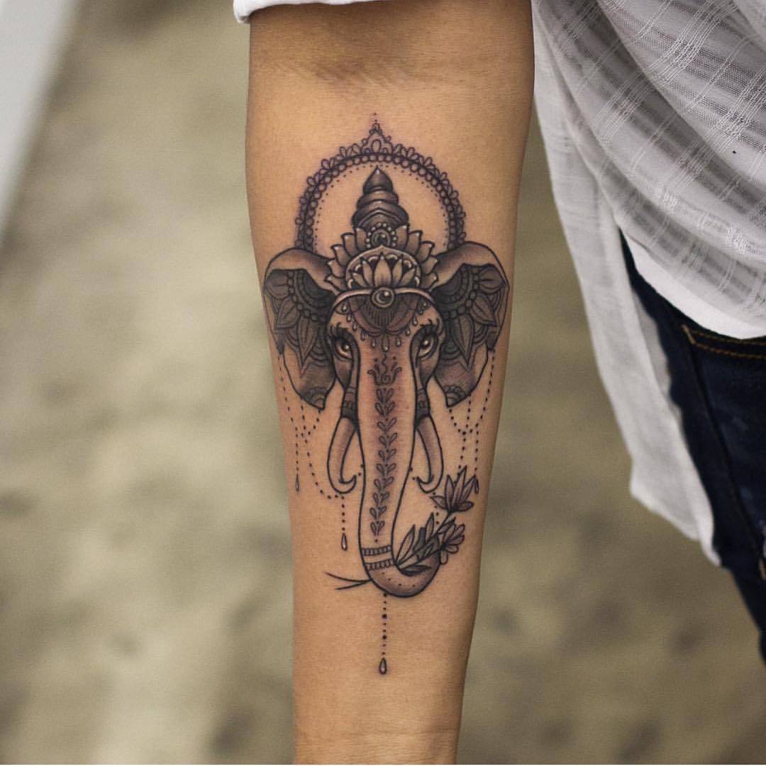 Buddha Elephant Tattoo