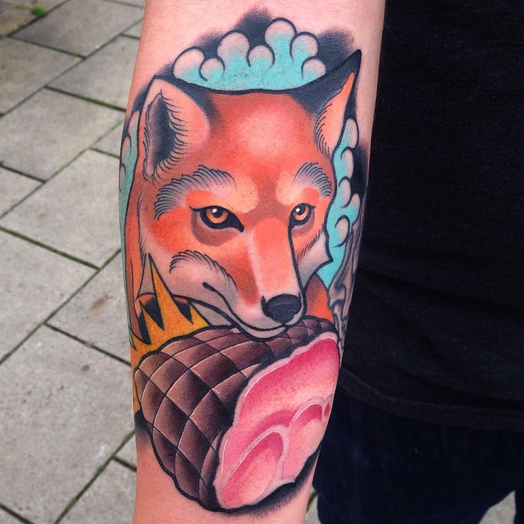 Cute Fox Tattoo