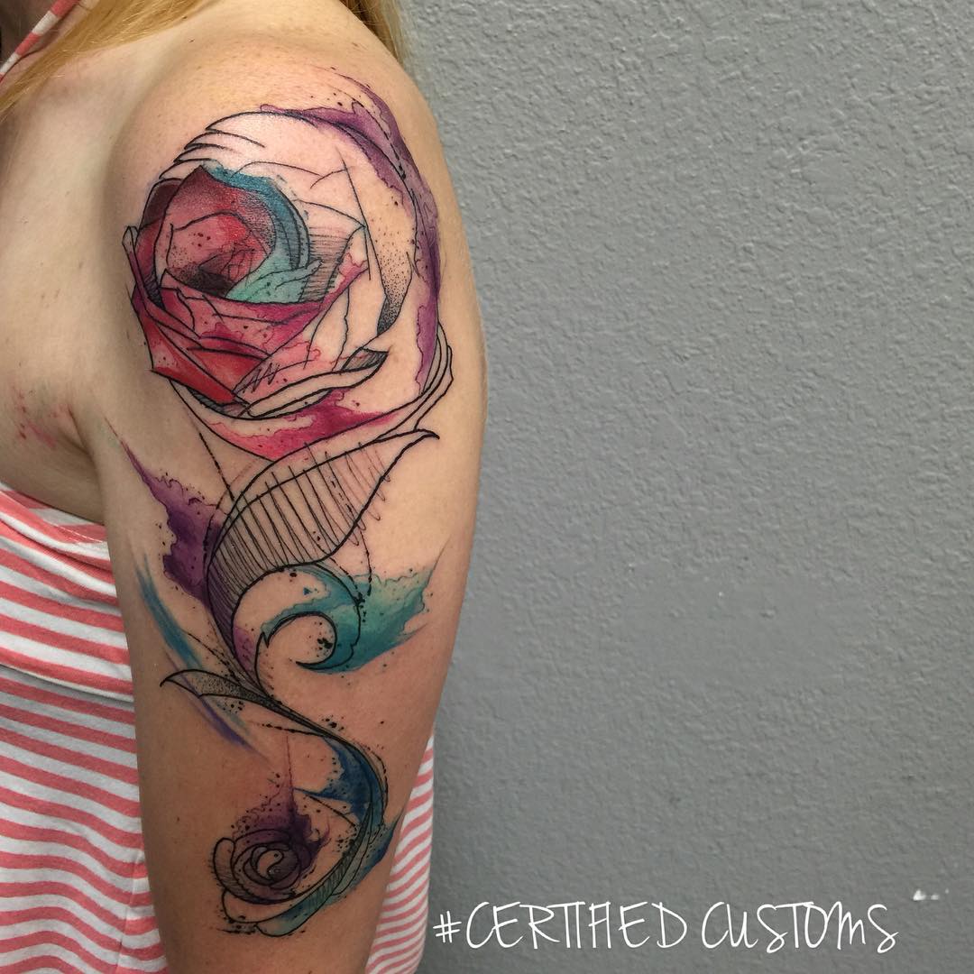 Flower Shoulder Tattoo