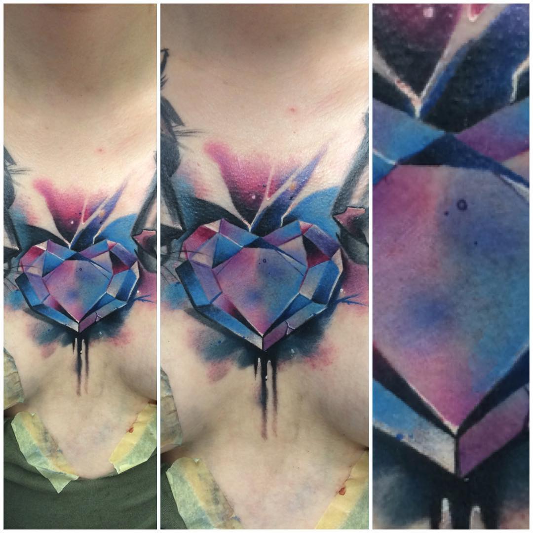 Heart Diamond Tattoo