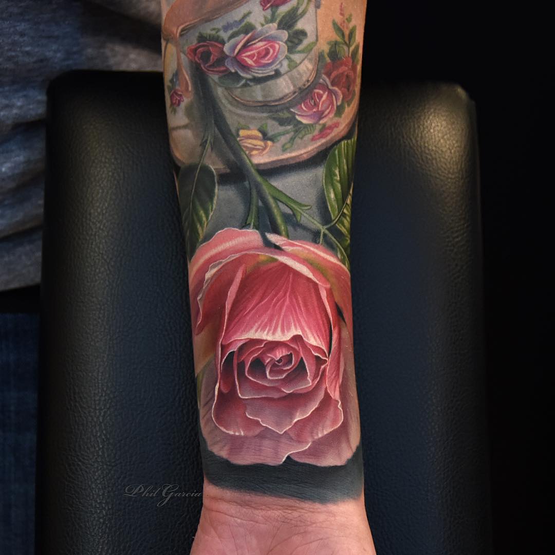 Pink Roses Tattoo