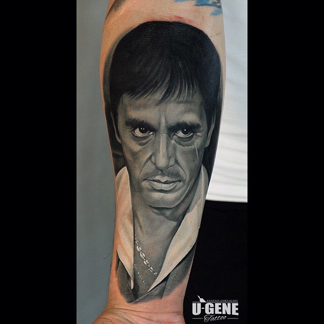 Tony Montana Tattoo Portrait