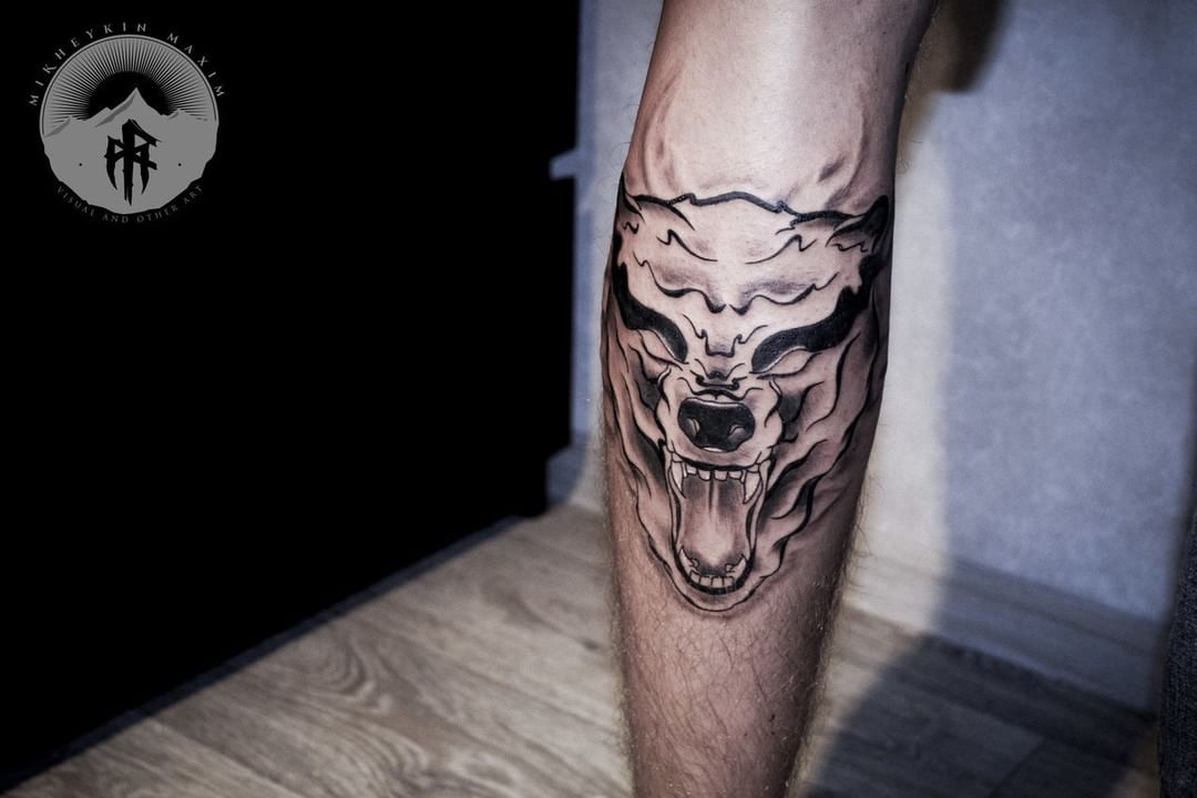 Wolf Face Tattoo