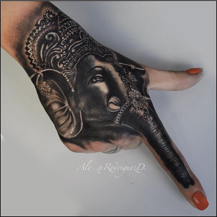 hand ganesha tattoo