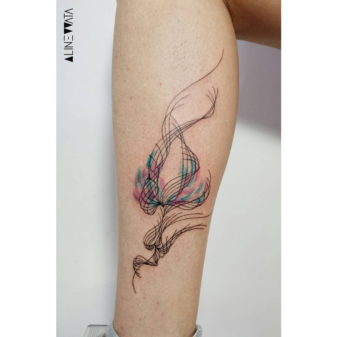 flower tattoo on leg