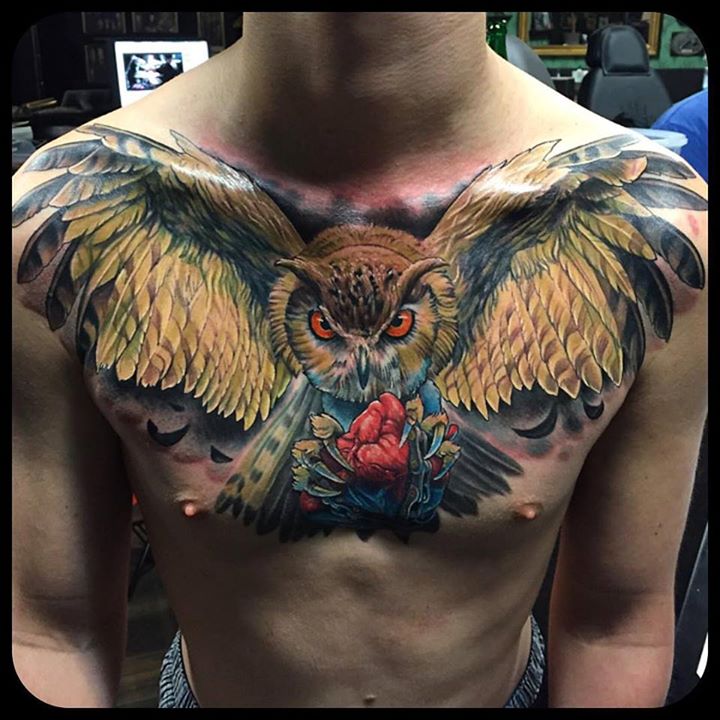 Owl Tattoo Chest