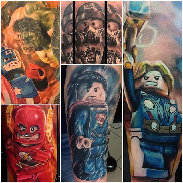 cool tattoos of lego figures