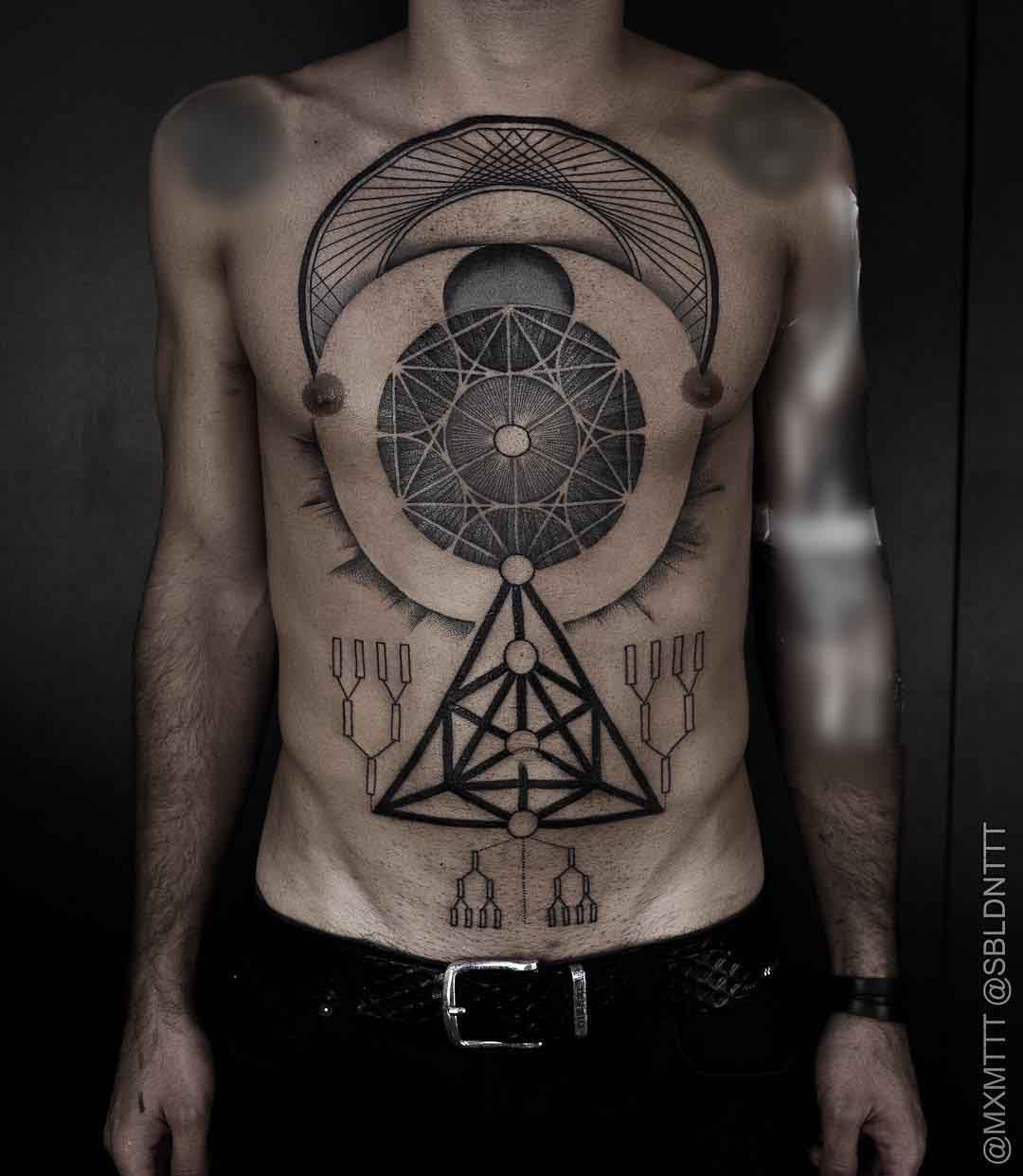 geometric tattoos on body