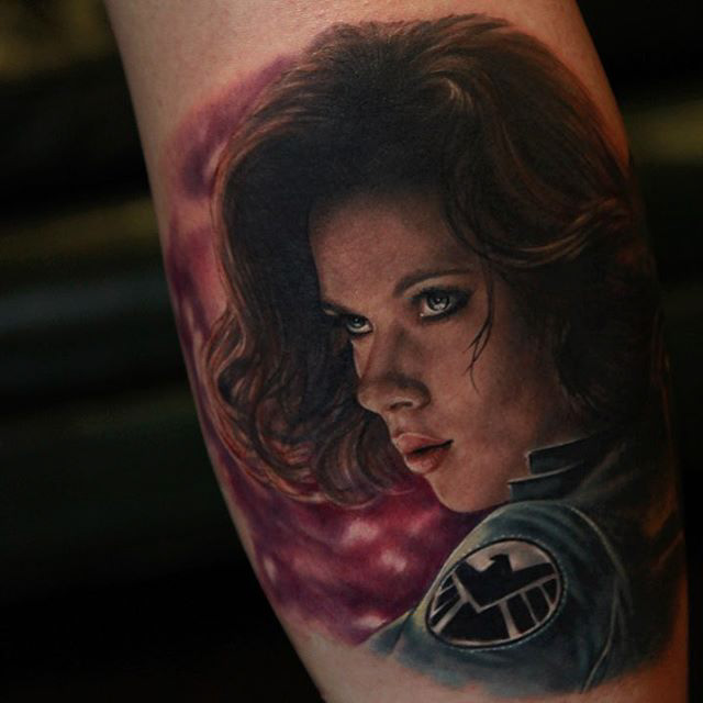 avengers tattoo black widow