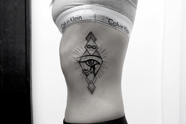 Horus eye tattoo