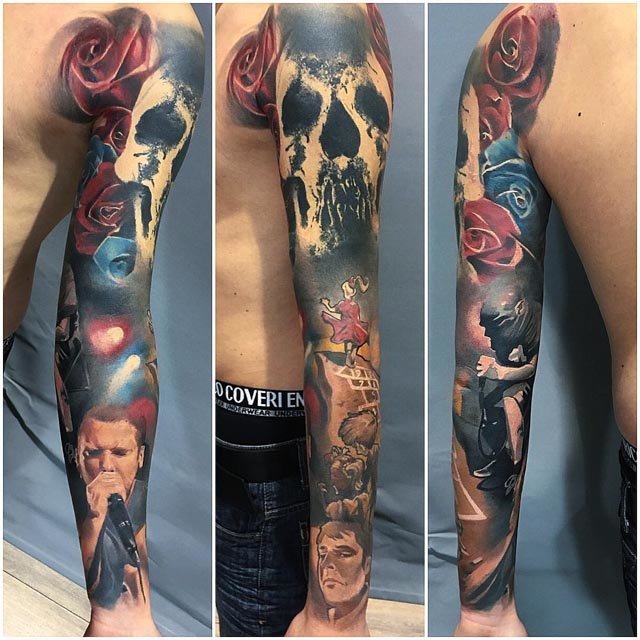 music sleeve tattoo