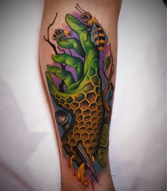 new school hive tattoo