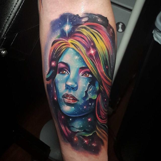 face of stars tattoo