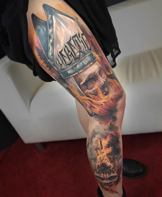 fire church tattoo