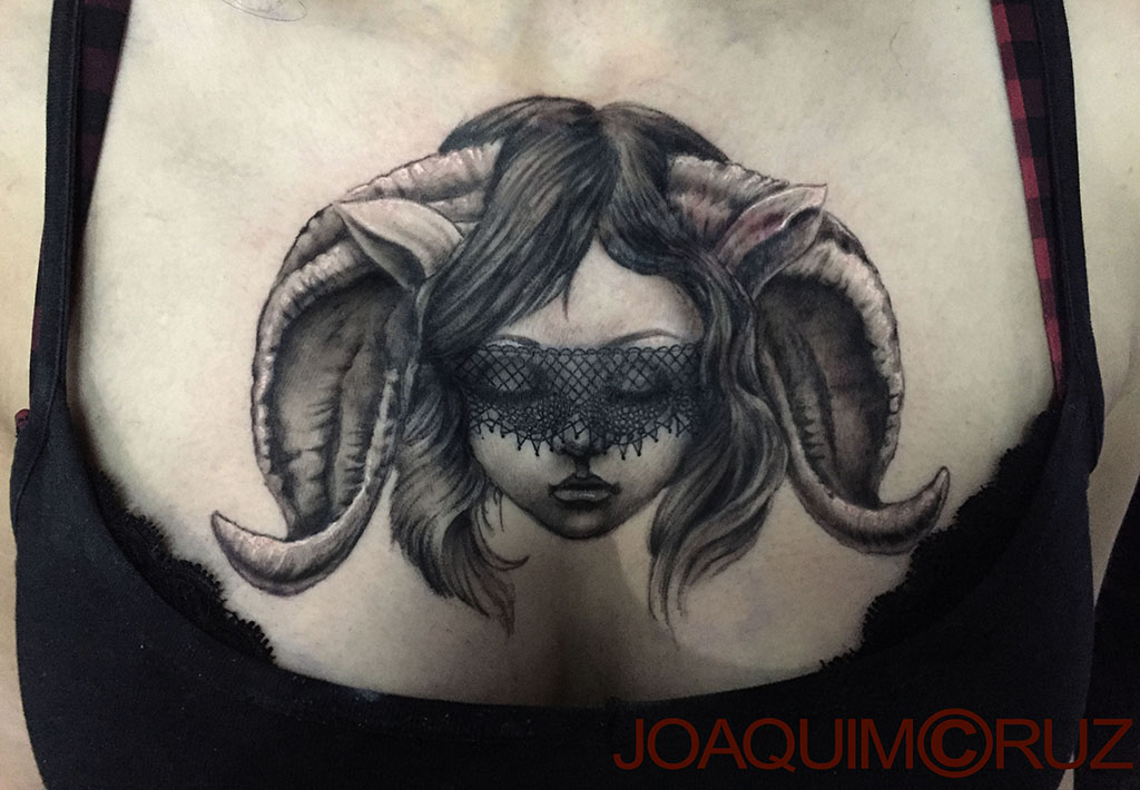 Chest tattoo Faun