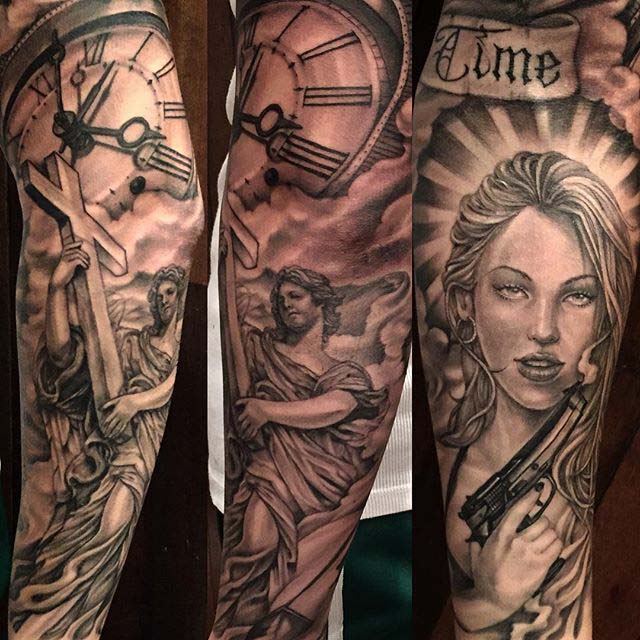 sleeve tattoo chicano