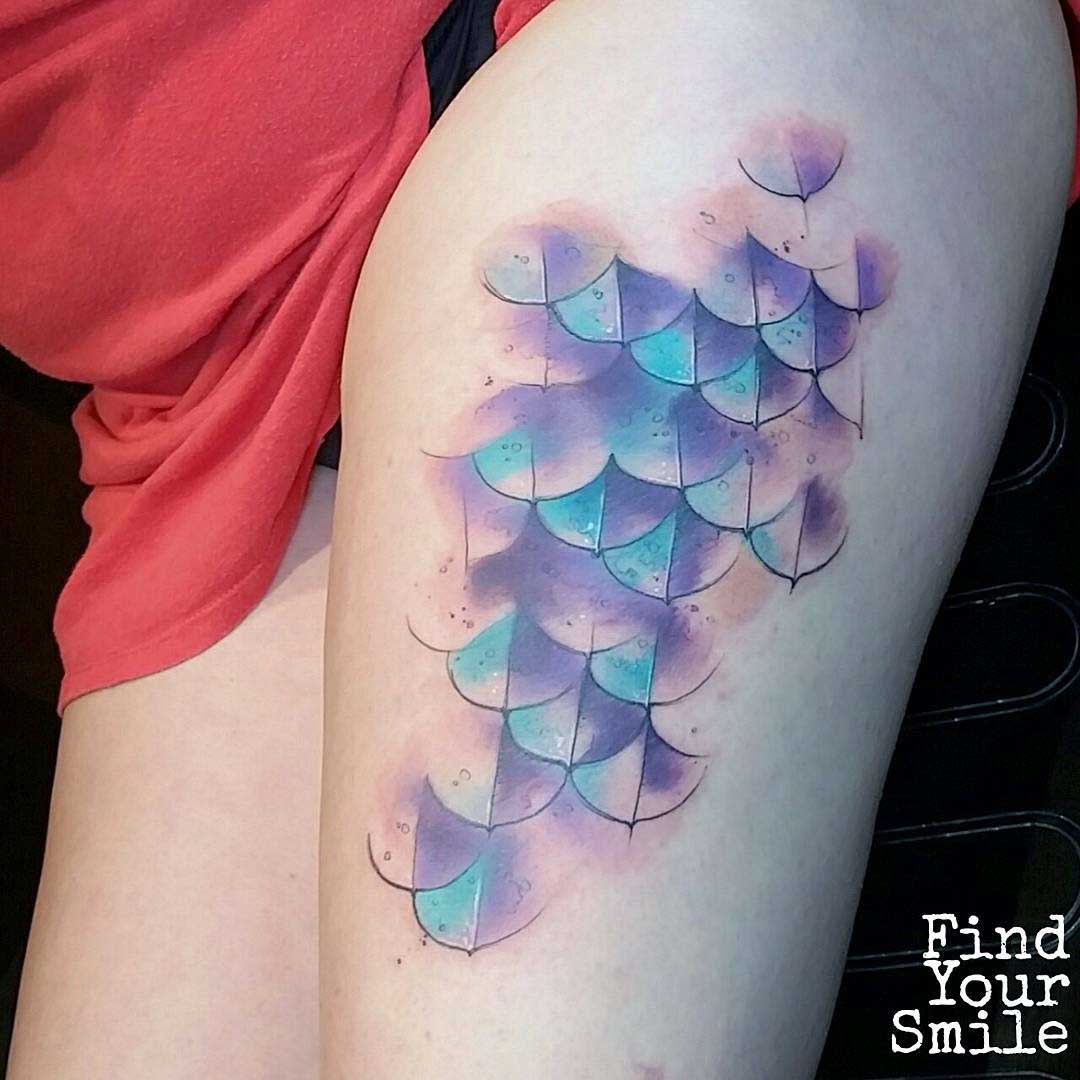 scales of mermaid tattoo