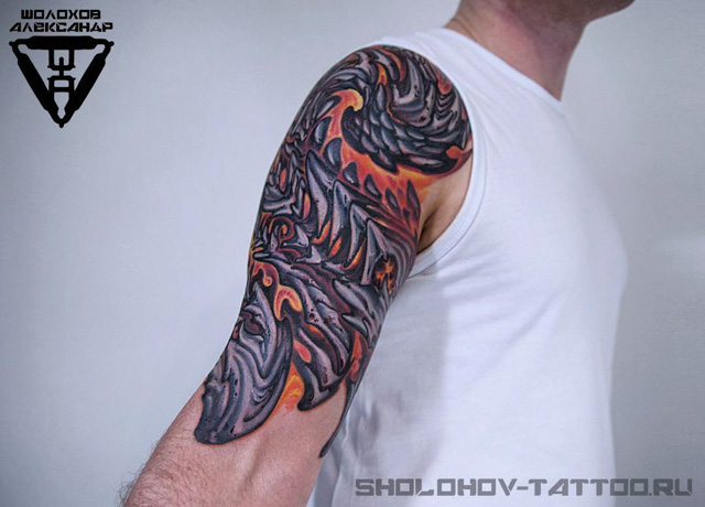 Bio Mech Tattoo on bicep