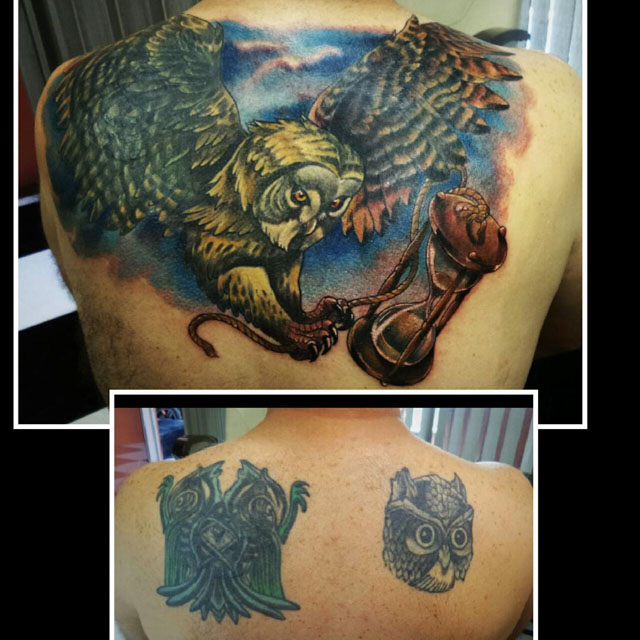 Back Cover Up Tattoo by Felix Carmona