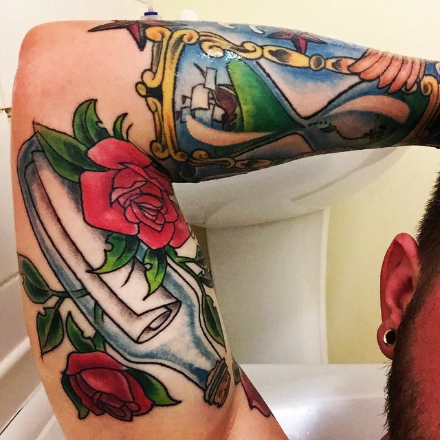 Bicep Sleeve Tattoo by nathberri