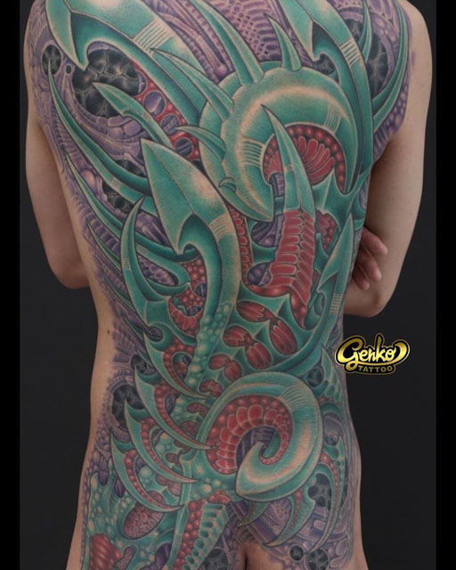 Bio Organic Tattoo on back