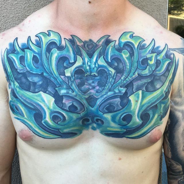 Bio Organic Tattoo on Chest