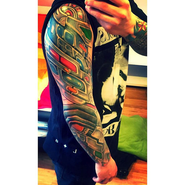 Biomechanical Arm Tattoo Sleeve