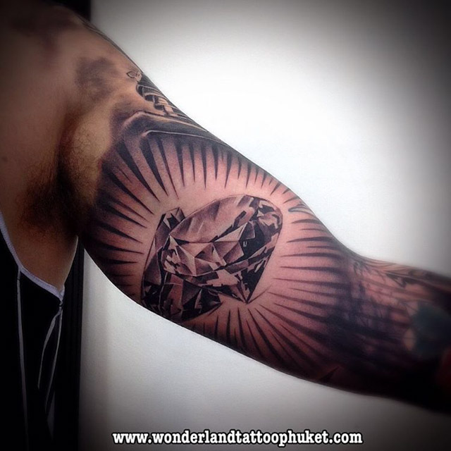 Diamonds Tattoo by wonderlandtattoo_phuket