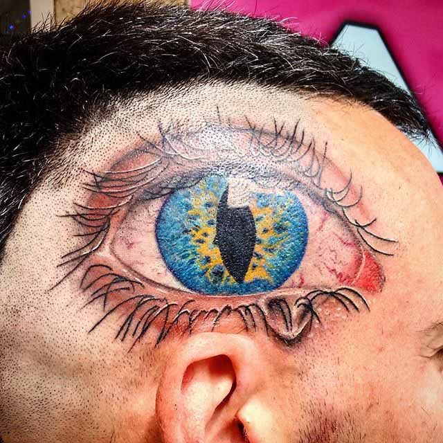 Eye Tattoo on Head