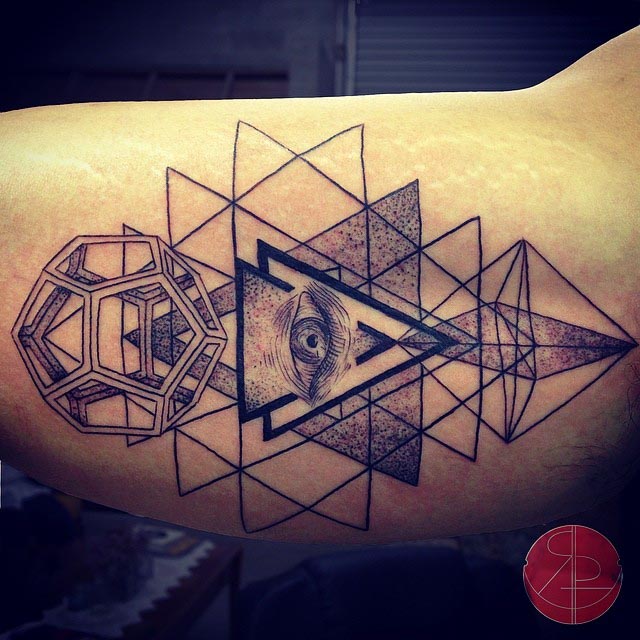 Eye of Providence Tattoo on Bicep by regperez