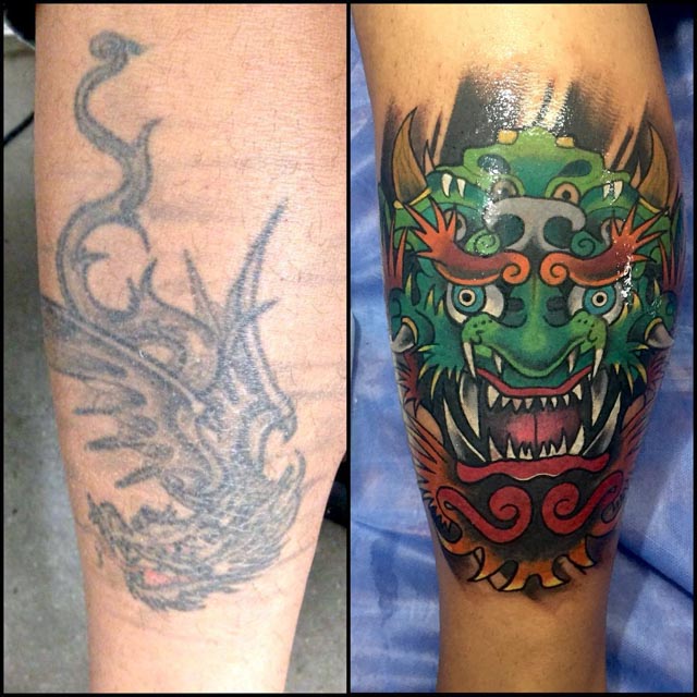 Japanese Cover Up Tattoo by diego vinasco2